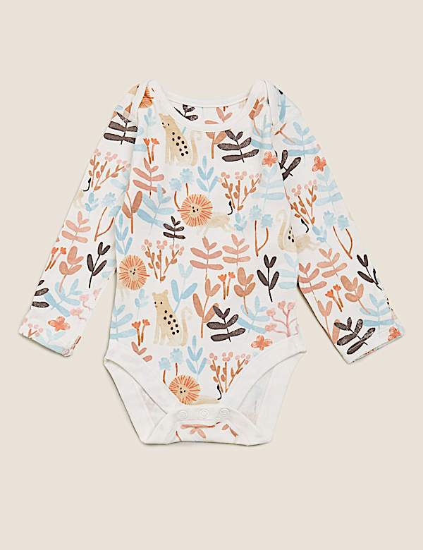5pk Organic Cotton Printed Bodysuits ( 6&frac12;lbs - 3 Yrs)