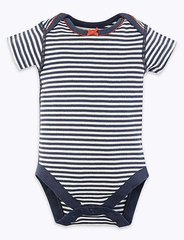 5 Pack Organic Cotton Bodysuits (6½lbs-3 Yrs)