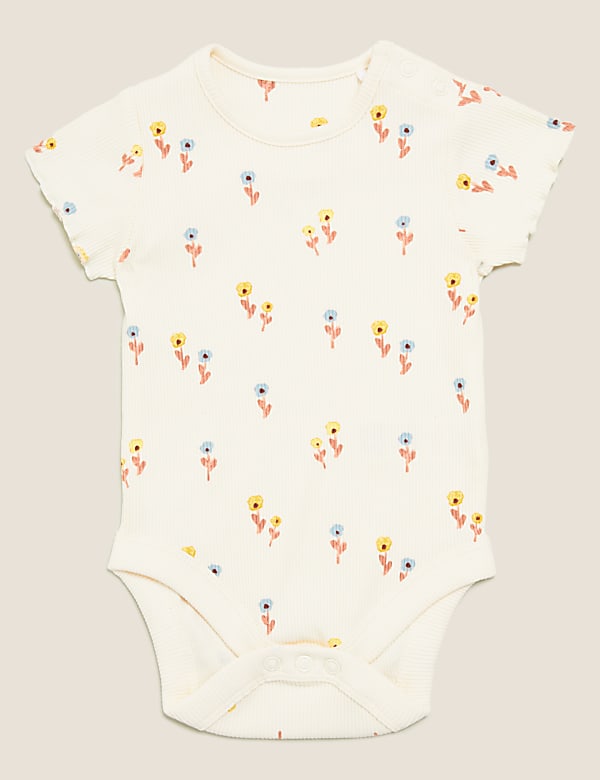 2pk Cotton Floral Bodysuits