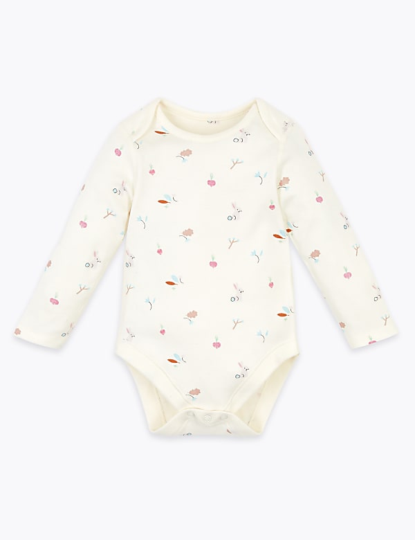 5 Pack Organic Cotton Nature Bodysuits (6&frac12;lbs-3 Yrs)