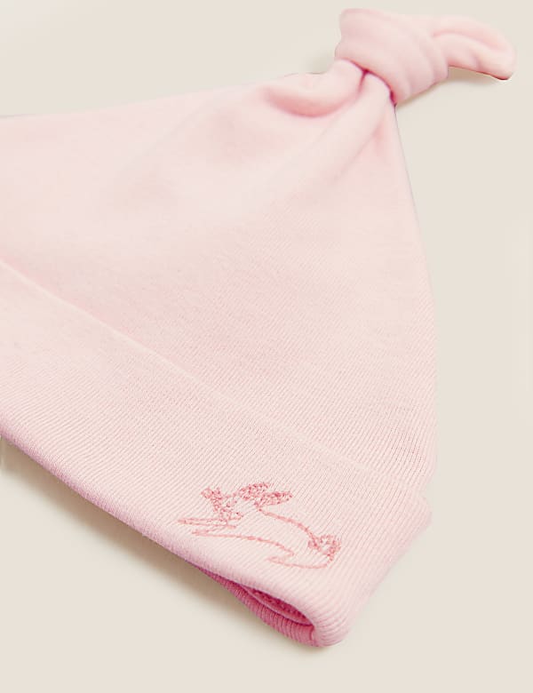 2pk Pure Cotton Hats (0-12 Mths)