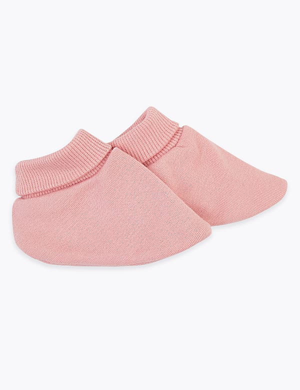 2pc Pure Cotton Baby Hat & Booties Set (0-12 Mths)