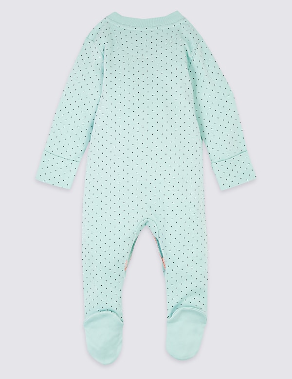 3 Pack Organic Cotton Sleepsuits (6½lbs-3 Yrs)