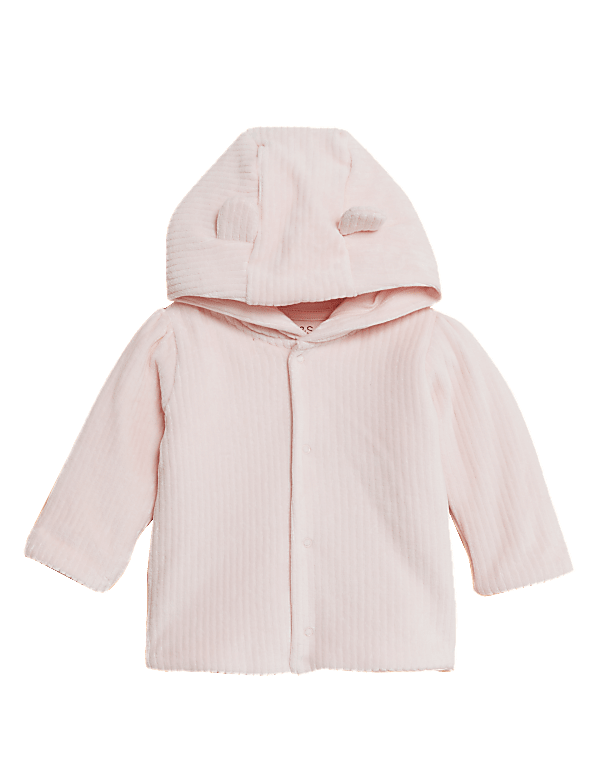 Cotton Rich Velour Hooded Jacket