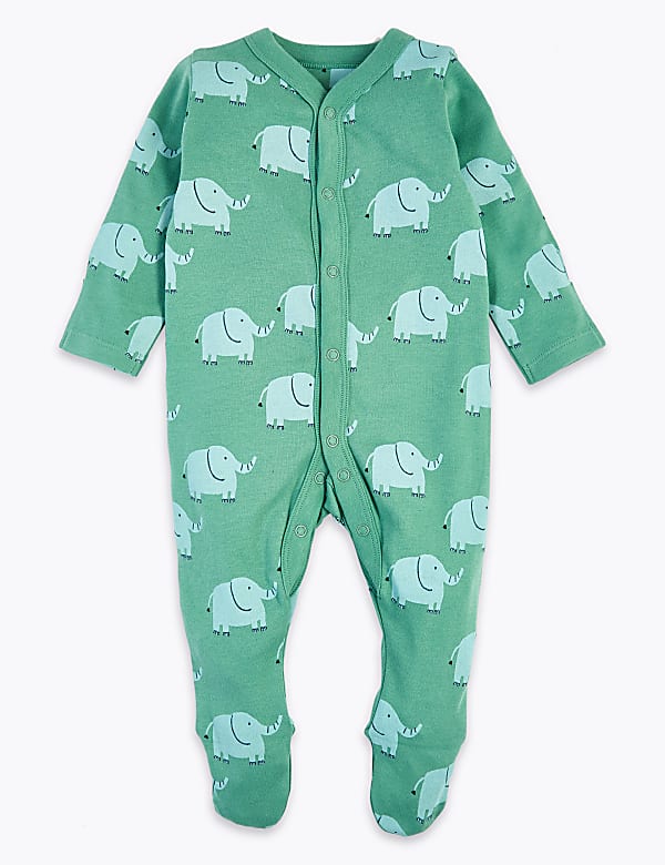 3 Pack Organic Cotton Sleepsuits (6½lbs-3 Yrs)