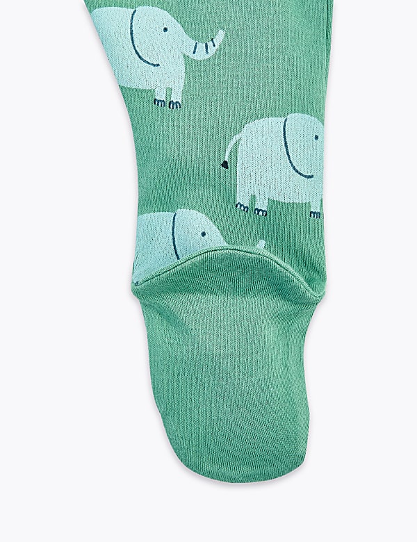 3 Pack Organic Cotton Sleepsuits (6½lbs-3 Yrs)