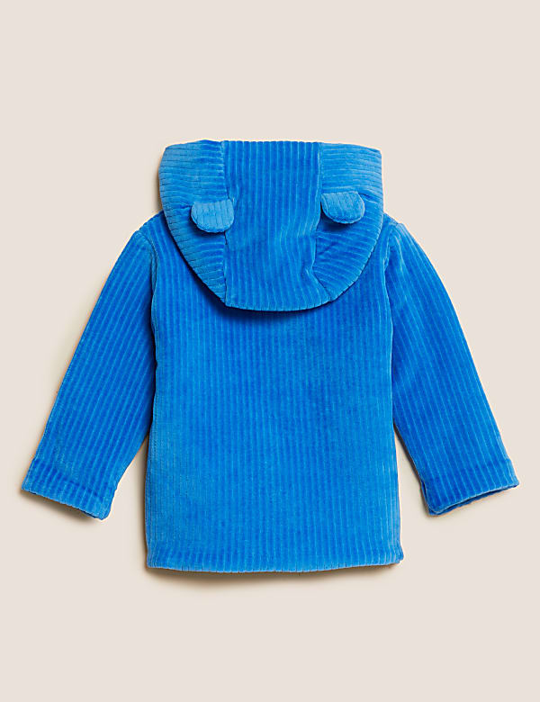 Cotton Rich Velour Hooded Jacket