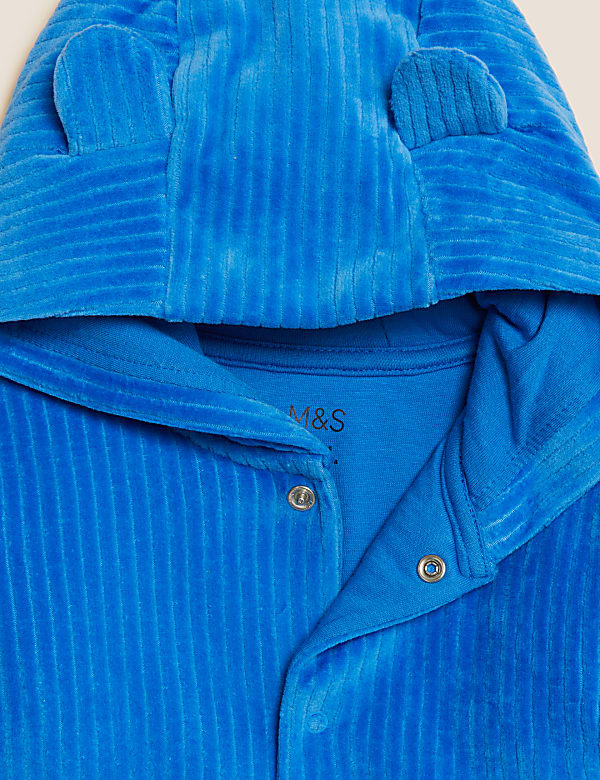 Cotton Rich Velour Hooded Jacket