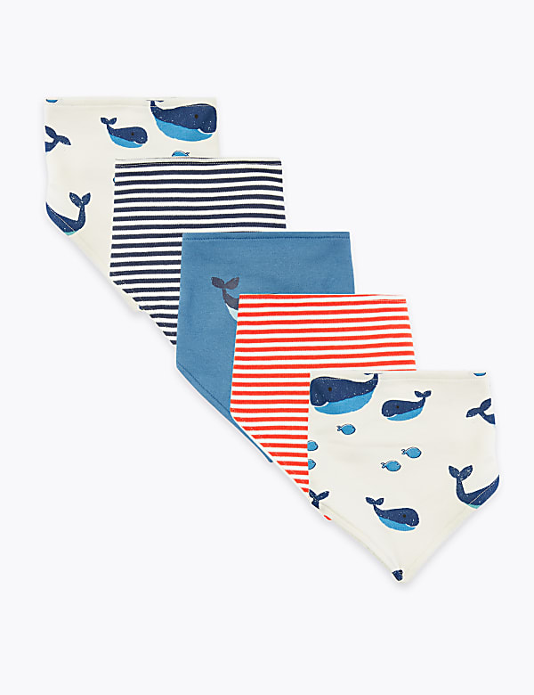5 Pack Organic Cotton Dribble Bibs
