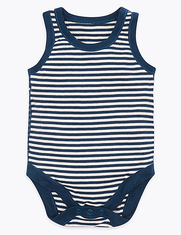 5 Pack Organic Cotton Nautical Bodysuits