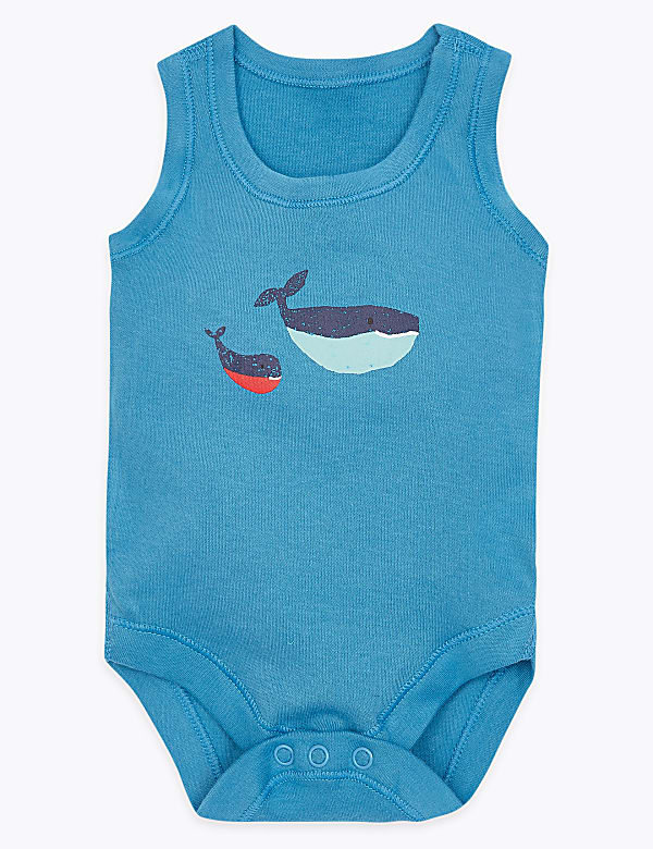 5 Pack Organic Cotton Nautical Bodysuits