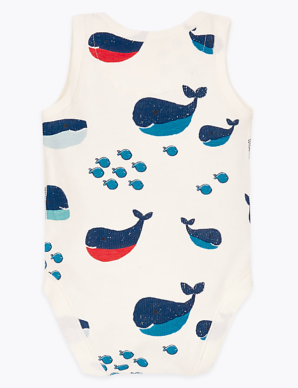 5 Pack Organic Cotton Nautical Bodysuits