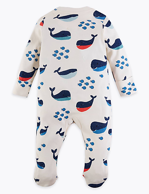 3 Pack Organic Cotton Nautical Sleepsuits (6½lbs-3 Yrs)
