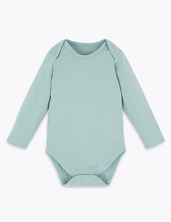5 Pack Organic Cotton Ribbed Bodysuits (6½ lbs-3 Yrs)