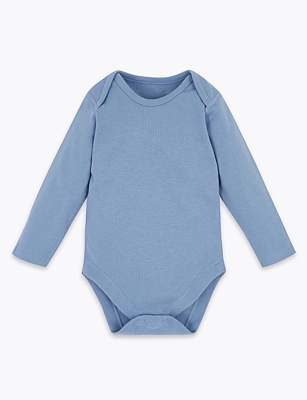 5 Pack Organic Cotton Ribbed Bodysuits (6½ lbs-3 Yrs)