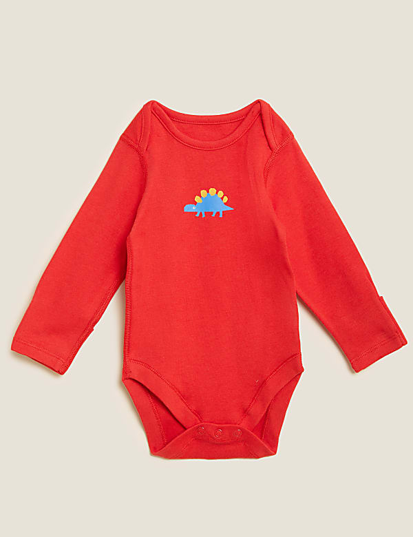 5pk Pure Cotton Dinosaur Bodysuits (61/2lbs - 3 Yrs)