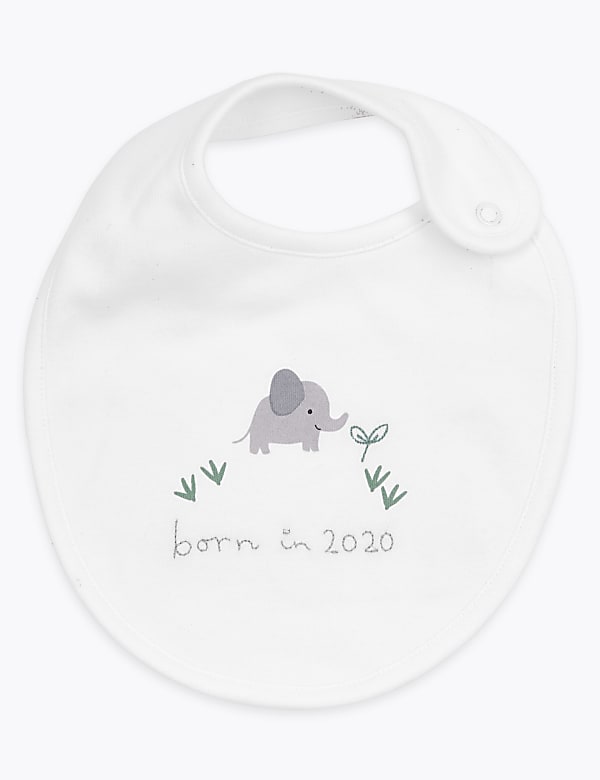 Organic Cotton Born in 2020 Dribble Bib