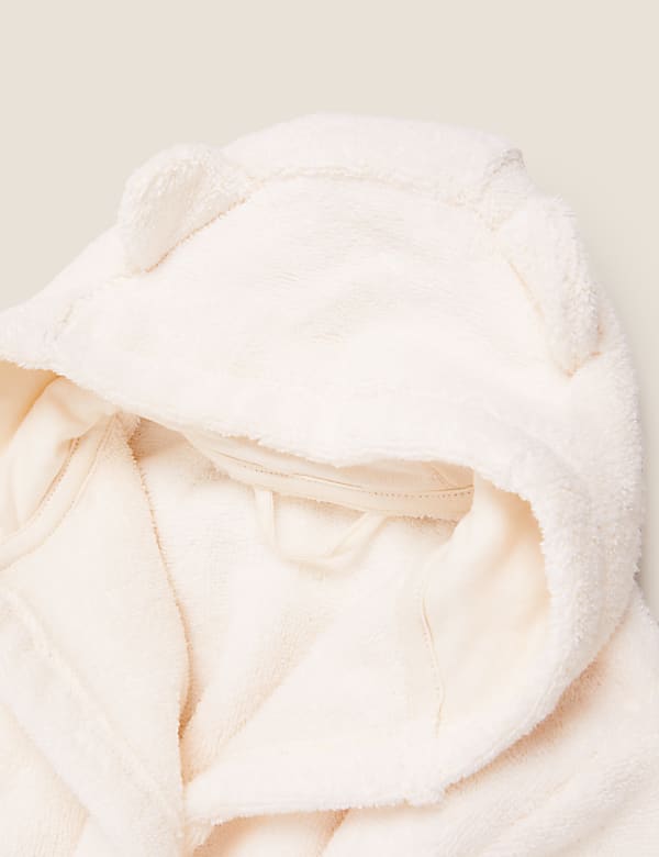 Pure Cotton Plain Hooded Baby Bath Robe