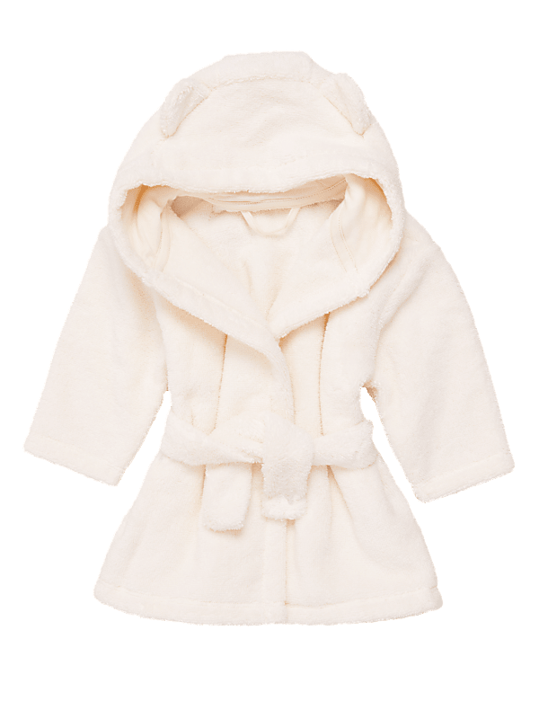 Pure Cotton Plain Hooded Baby Bath Robe