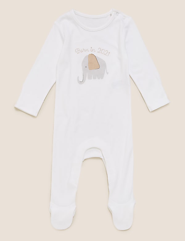 Organic Cotton Slogan Sleepsuit