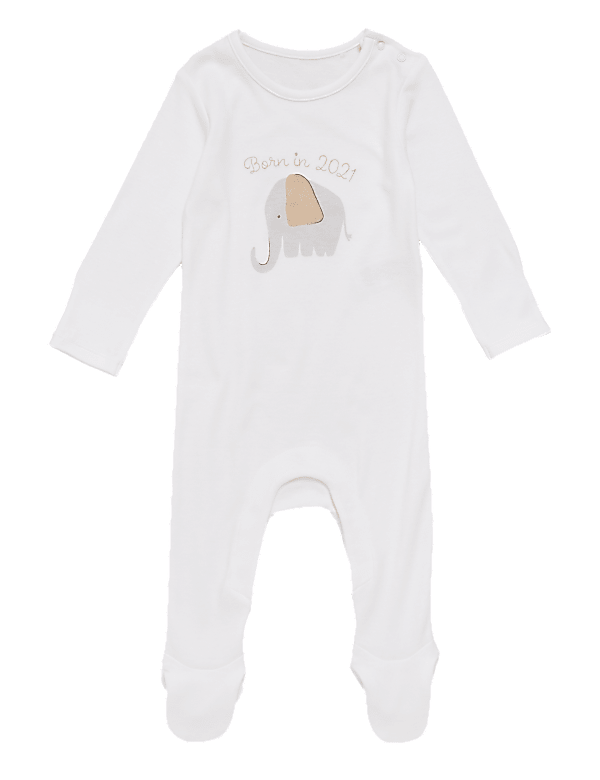 Organic Cotton Slogan Sleepsuit