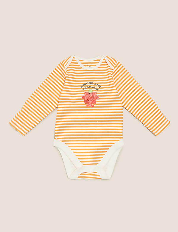 3pk Pure Cotton Mr Men™ Stripe Bodysuits