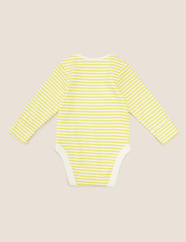 3pk Pure Cotton Mr Men™ Stripe Bodysuits