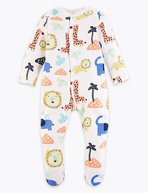 3 Pack Organic Cotton Sleepsuits (6½lbs-3 Yrs)