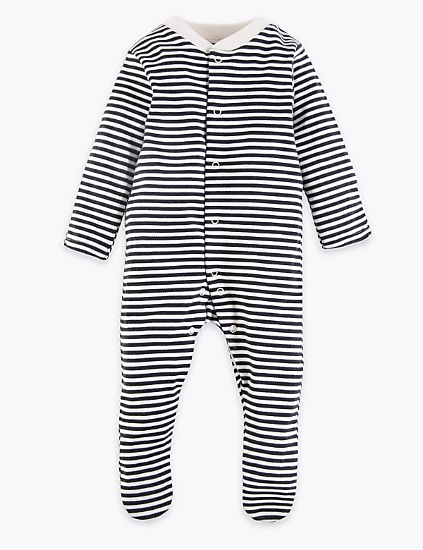 3 Pack Organic Cotton Sleepsuits (6½lbs-3 Yrs)