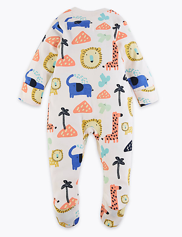 3 Pack Organic Cotton Sleepsuits (6½lbs-3 Yrs)