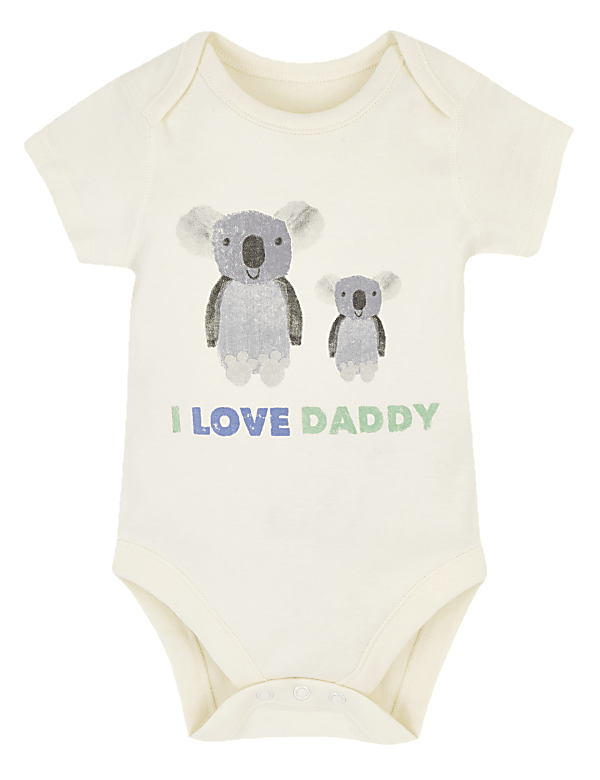 Pure Cotton I Love Daddy Bodysuit (0-12 Mths)