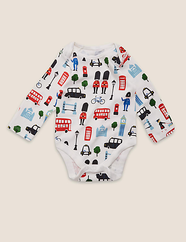 5 Pack Cotton London Bodysuits (0-3 Yrs)