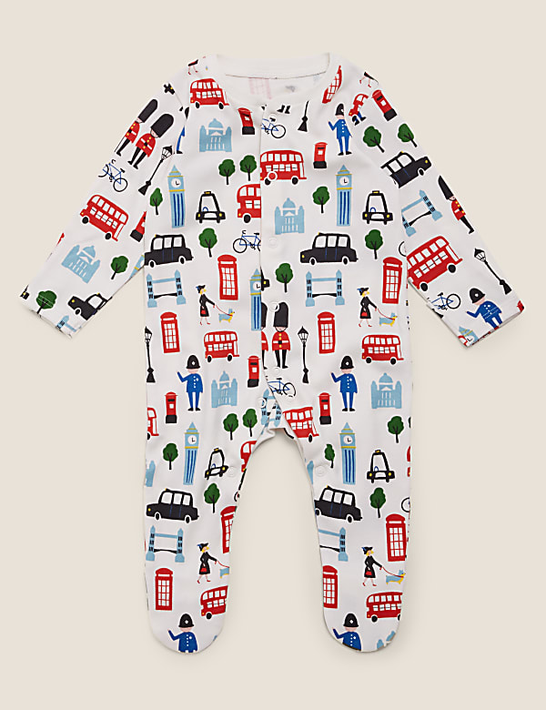 3 Pack Organic Cotton Sleepsuits (6½lbs-3 Yrs)