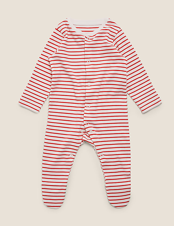 3 Pack Organic Cotton Sleepsuits (6½lbs-3 Yrs)