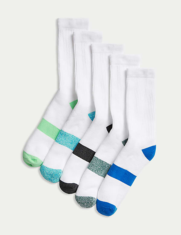 5pk Cotton Rich Sports Socks - GR