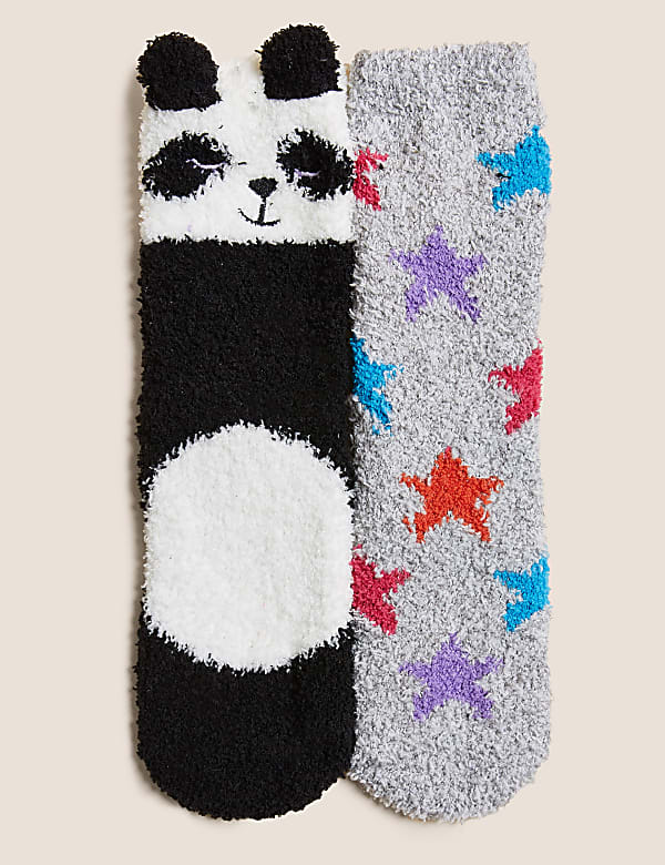 2pk Panda Slipper Socks