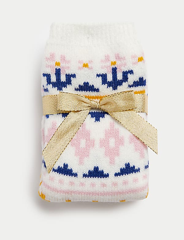 Fair Isle Slipper Socks - GR