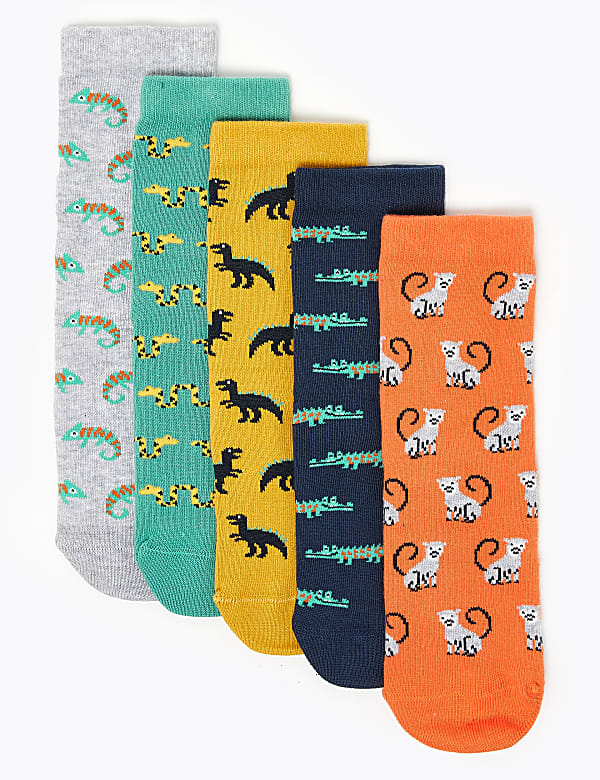 5 Pack of Cotton Animal Socks