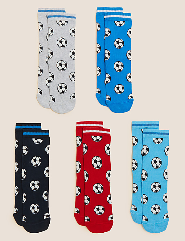 5pk Cotton Rich Football Socks - NZ