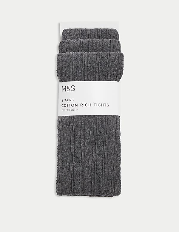 Girls grey cable knit tights outlet