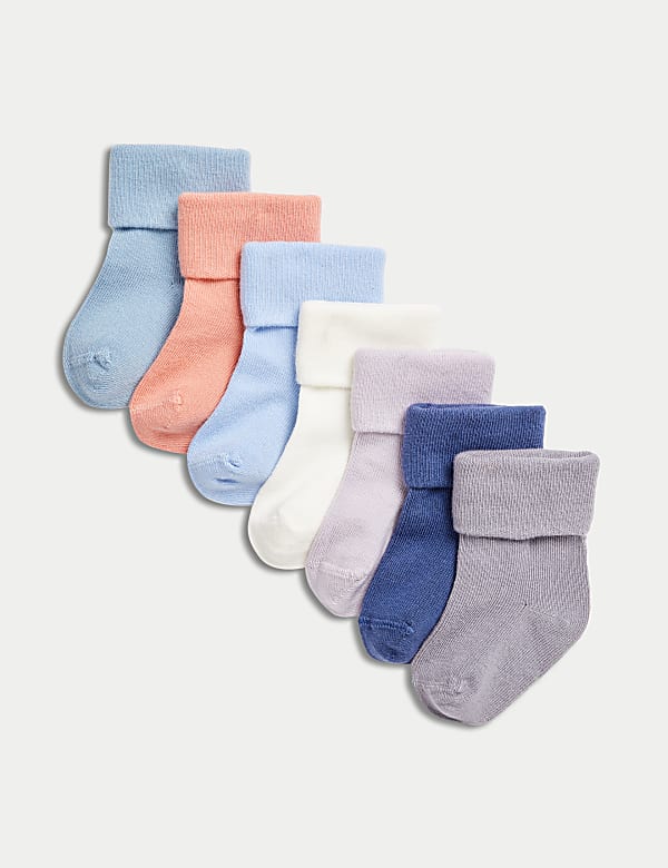 7pk Cotton Rich Baby Socks - NO