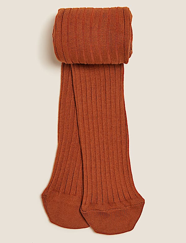 Cotton Ribbed Tights (2-14 Yrs)