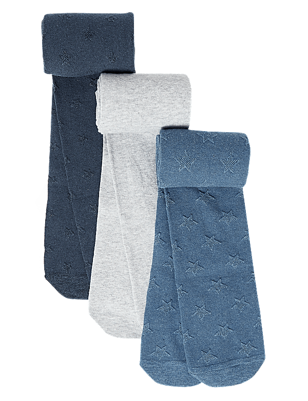 3pk Cotton Tights (2-14 Yrs)