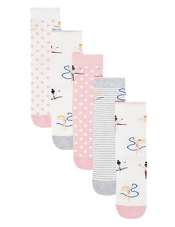 5 Pack of Cotton Ballerina Socks