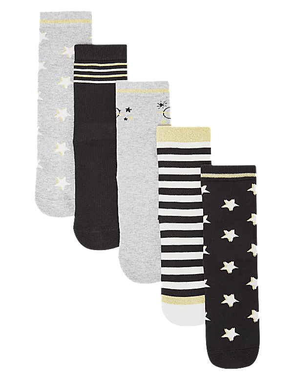 5pk of Patterned Socks