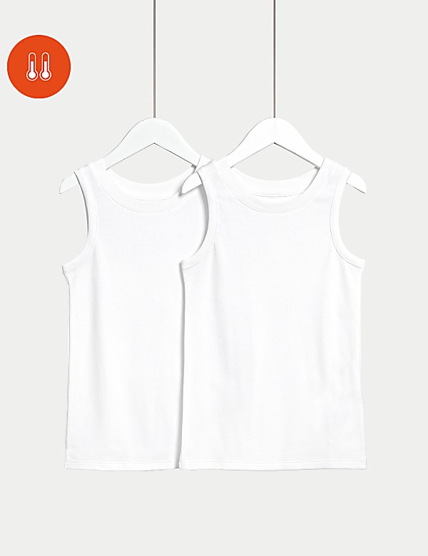 2pk Thermal Cotton Blend Vests
