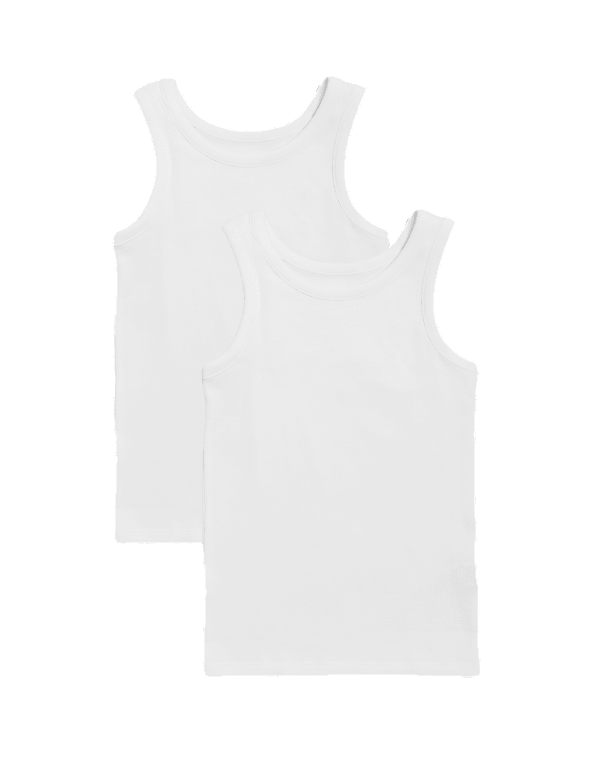 2pk Thermal Cotton Blend Vests