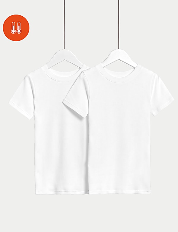 2pk Heatgen™ Thermal Short Sleeve Vests (2-14 Yrs) - VN