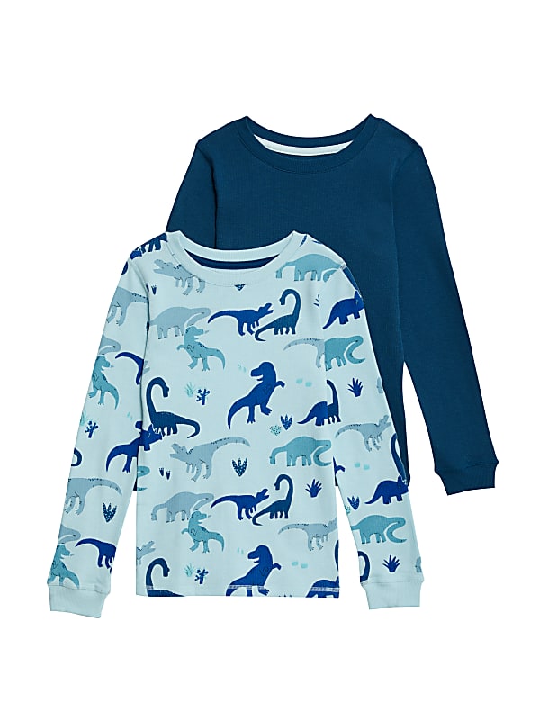 2pk Heatgen™ Thermal Dinosaur Tops (2-14 Yrs)