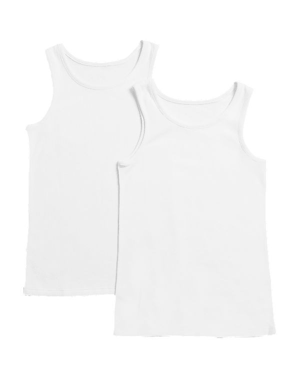 2pk Boys' Thermal Cotton Blend Vests (2-16 Yrs)